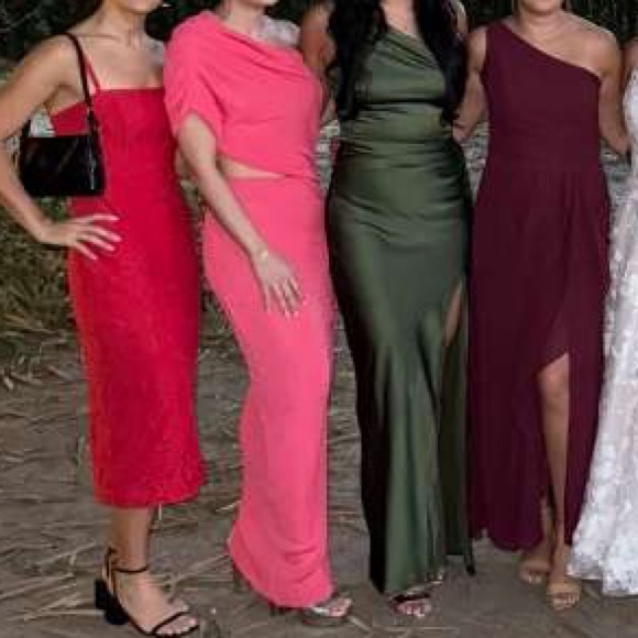 Baobab Delfina: One-Shoulder coral Dress